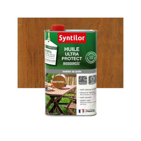 Huile pour mobilier de jardin nature protect naturel mat, 1 l