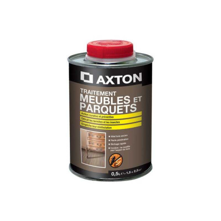 Traitement du bois meuble parquet et boiserie Axton Spray 10 Ans, 0.4 L