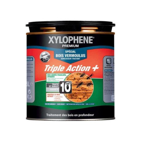 Traitement du bois meuble Xylophene vermoulus 25 Ans, 0.5 L