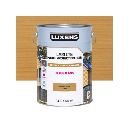 Lasure LUXENS 8 ans chêne clair satiné 5 Litres