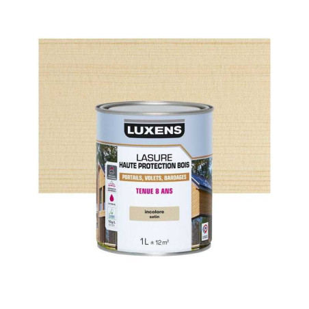 Lasure LUXENS 8 ans incolore satiné 1 Litre