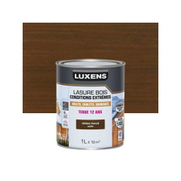 Lasure LUXENS conditions extrêmes 12 ans chêne foncé brillant 1 Litre - 