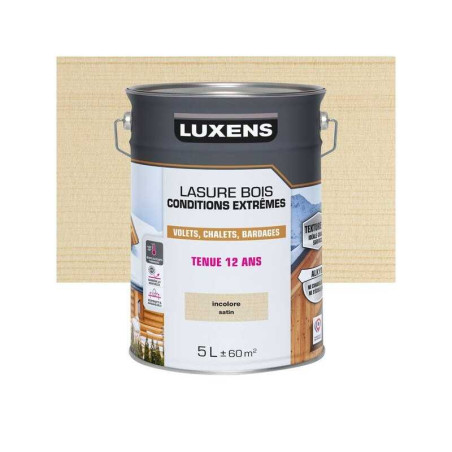 Lasure LUXENS Conditions extrêmes 12 ans incolore brillant 5 Litres