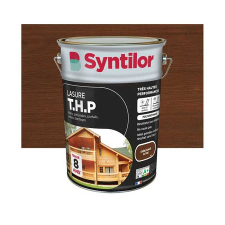 Lasure SYNTILOR THP 8 ans chêne foncé satiné 5 L - 