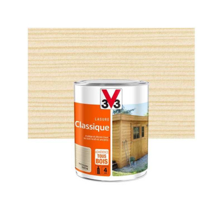Lasure V33 Classique 4 ans incolore satiné 1 L