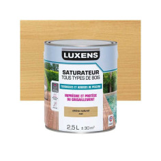 Saturateur pour bois extérieur LUXENS chêne naturel mat 2.5 l - 