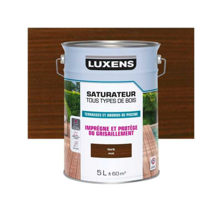 Saturateur pour bois extérieur LUXENS teck mat 5 l