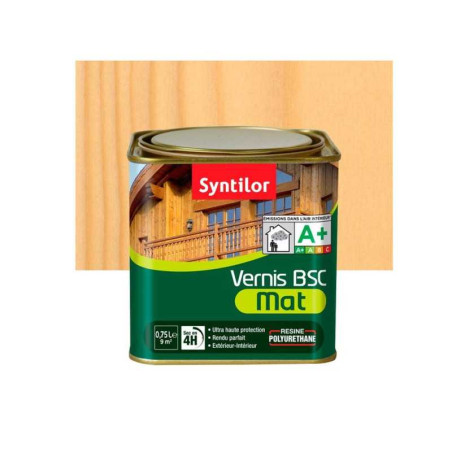 Vernis bois extérieur SYNTILOR bSC incolore mat 0.75 L