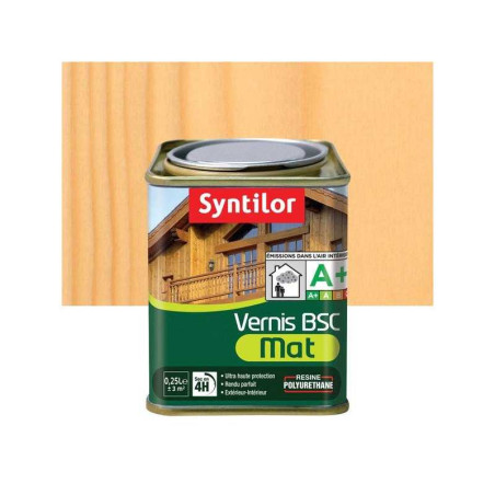 Vernis bois extérieur incolore mat 0.25 L