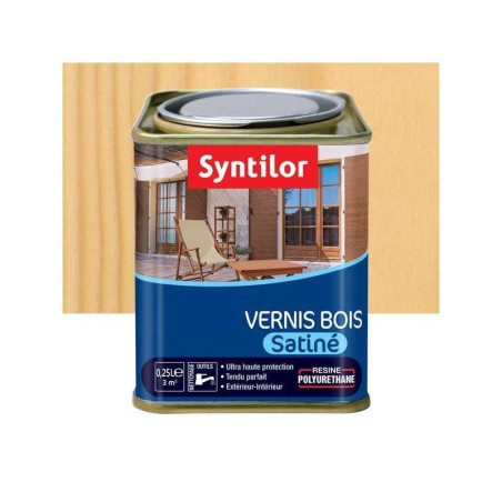 Vernis bois extérieur incolore satiné 0.25 L