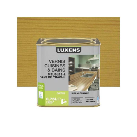 Vernis Cuisine Et Bain Vernis Cuisine Et Bains Luxens, 0.75 L, chêne Clair