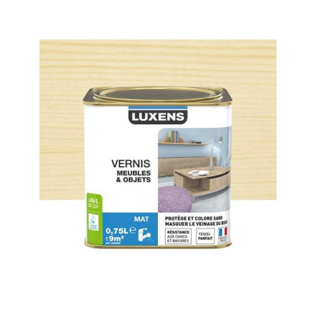 Vernis meuble et objets Luxens, Incolore Mat, 0.75L