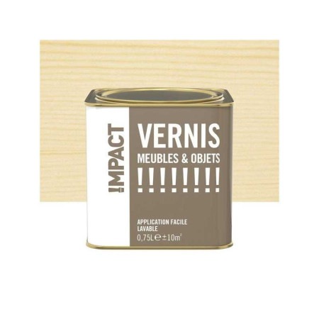 Vernis meuble et objets Impact Incolore Brillant 0.75L - 