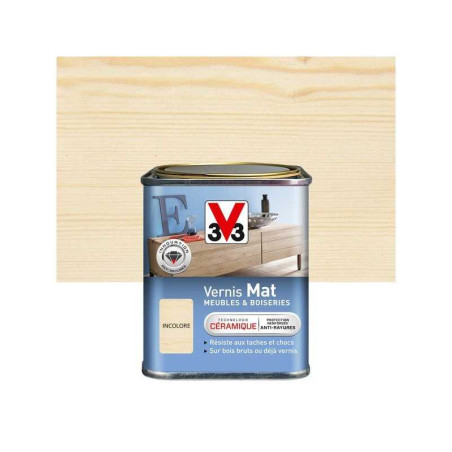 Vernis meuble et objets V33, Incolore Mat, 0.25L