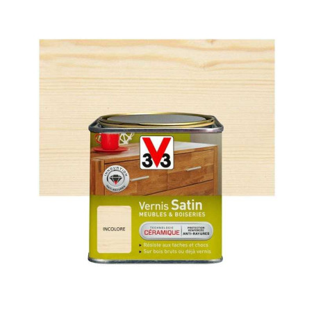 Vernis meuble et objets V33, Incolore Satiné, 0.75L