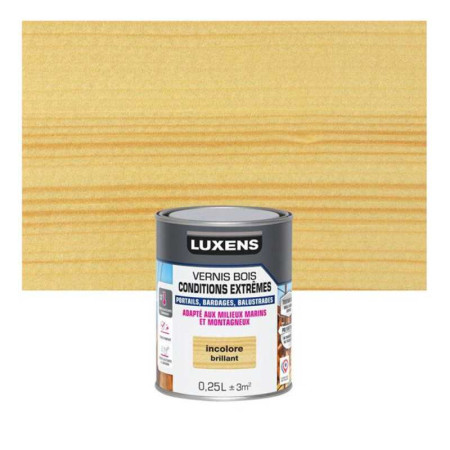 Vernis pour bois extérieur LUXENS Conditions extràÂªmes incolore brillant 0.25 Litre - 