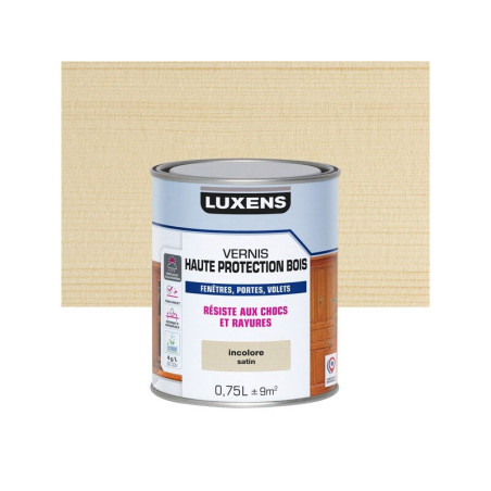 Vernis pour bois extérieur LUXENS incolore satiné 0,75 Litre