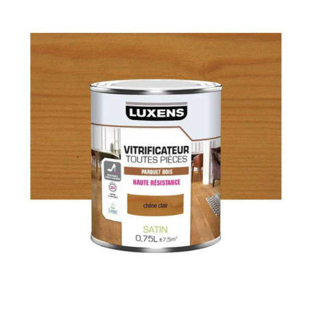 Vitrificateur parquet haute resistance LUXENS, chaine clair satine, 0.75 l