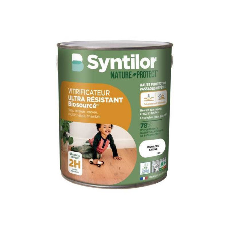 Vitrificateur parquet nature protect SYNTILOR, incolore satiné 2.5 l