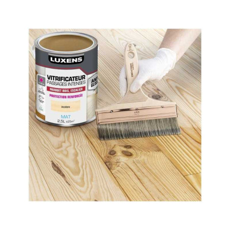 Vitrificateur parquet Passages intenses LUXENS, incolore satine, 5 l