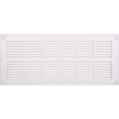 Grille d'aération abs naturel, L.11 x l.25.5 cm