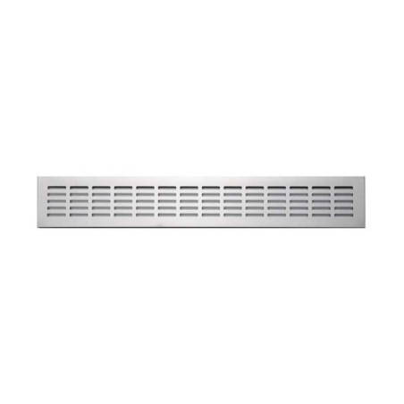 Grille d'aération aluminium anodisé, L.50 x l.8 cm