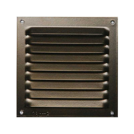 Grille d'aération aluminium laqué, L.10 X L.10 cm