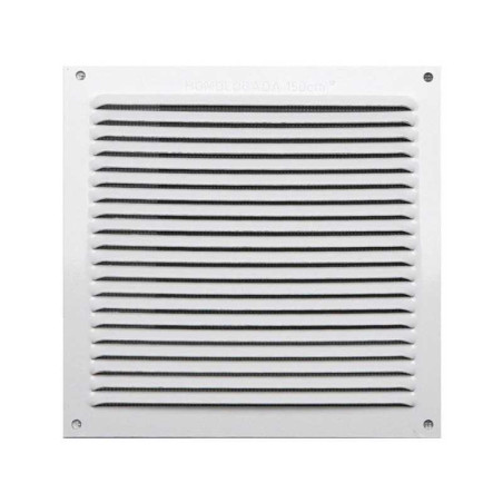 Grille d'aération aluminium laqué, L.17 x l.17 cm