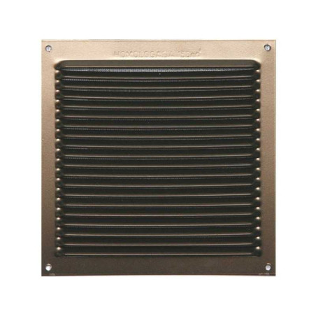 Grille d'aération aluminium laqué, L.17 X L.17 cm
