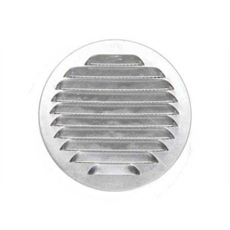 Grille d'aération aluminium naturel diam.12.5 cm - 