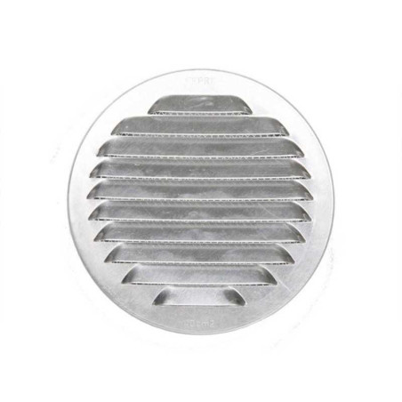 Grille d'aération aluminium naturel diam.12.5 cm