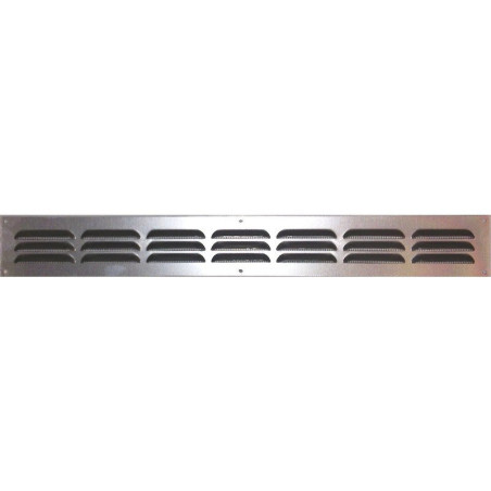 Grille d'aération aluminium, mat à&nbsp; visser, L.5 X L.40 Cm