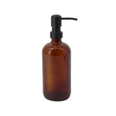 Distributeur de savon en verre ambre