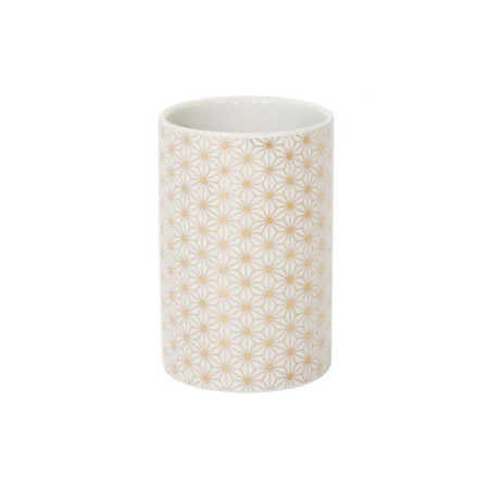 Gobelet bohème blanc/or - 