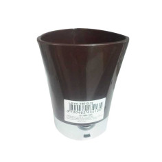 Gobelet de douche marron PP chromé - 