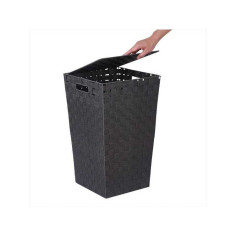 Panier à&nbsp; linge en polypropylène 60L l.33 x H.55 x P.33 cm gris foncé - 