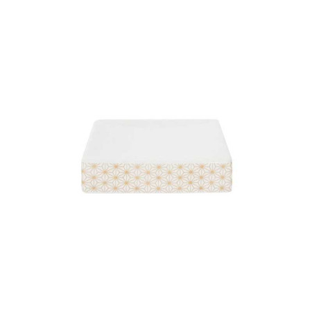 Porte-savon bohème blanc/or - 
