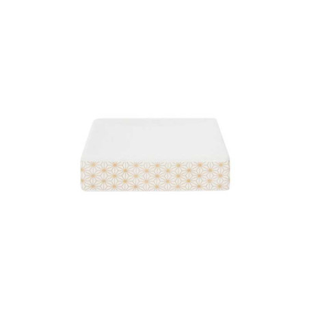 Porte-savon bohème blanc/or