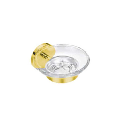 Porte-savon calibre verre doré PVD