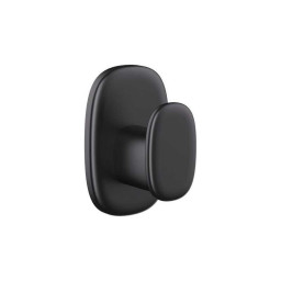 Crochet pour salle de bains fixation au choix simple Remix noir - 