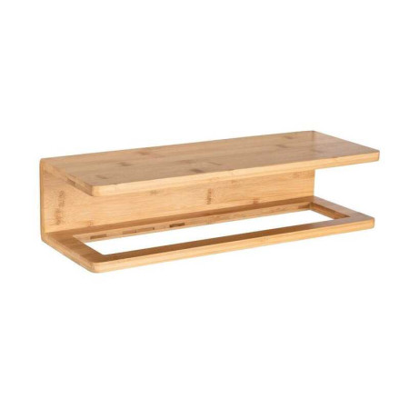 Etagère porte serviette fixation au choix Inbara 40cm bambou WENKO - 