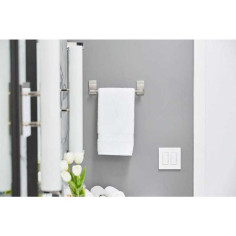 Porte-serviettes 1 Barre Fixe Nickel Satiné - 