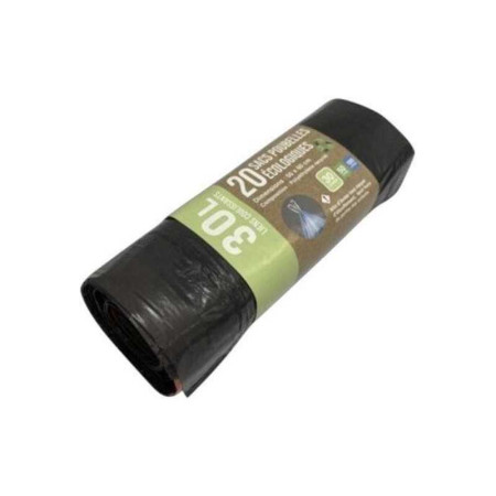 Sacs-poubelle 30L noir - 