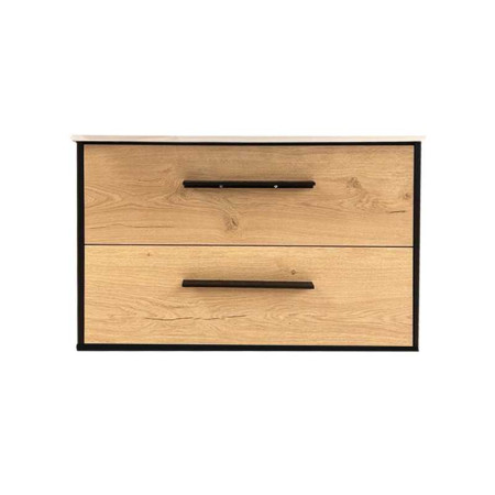 Meuble BAJO Duox 2C NEGRO-ROBLE 80cm - 