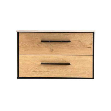 Meuble BAJO Duox 2C NEGRO-ROBLE 80cm