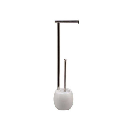 Brosse et dérouleur à&nbsp; papier wc RONDO blanc - 