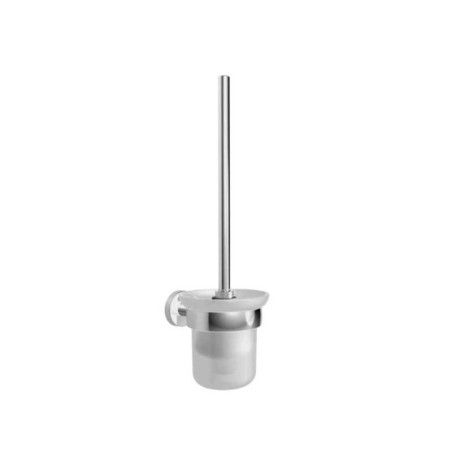 Porte brosse toilette en verre noir PVD