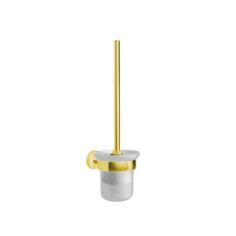 Porte-brosse toilette en verre doré PVD - 