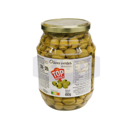 Olives vertes dénoyautées 490g