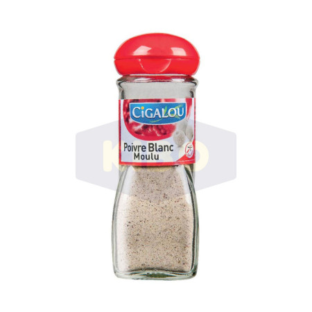 Poivre blanc moulu 48g
